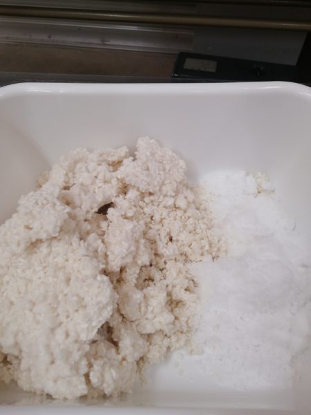 つぶした大豆と塩と米麹