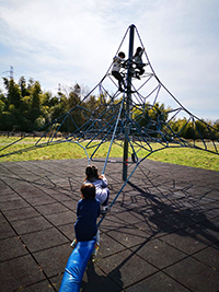 ロープでできた遊具