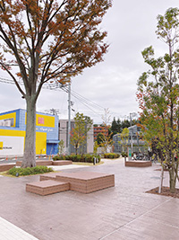 ソコラ日吉の前ベンチ