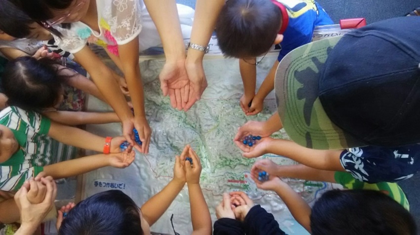 ビー玉実験の様子1