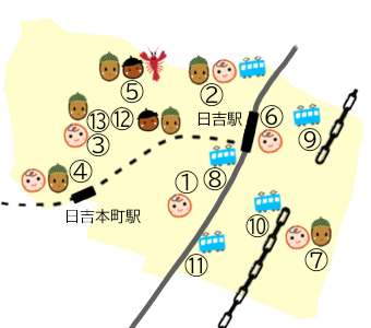 日吉エリアマップ